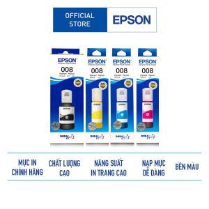 Mực in Epson 008-Dùng cho máy in Epson L15150, L15140, L15160, L6490, L6460, L6550, L6570, L6580
